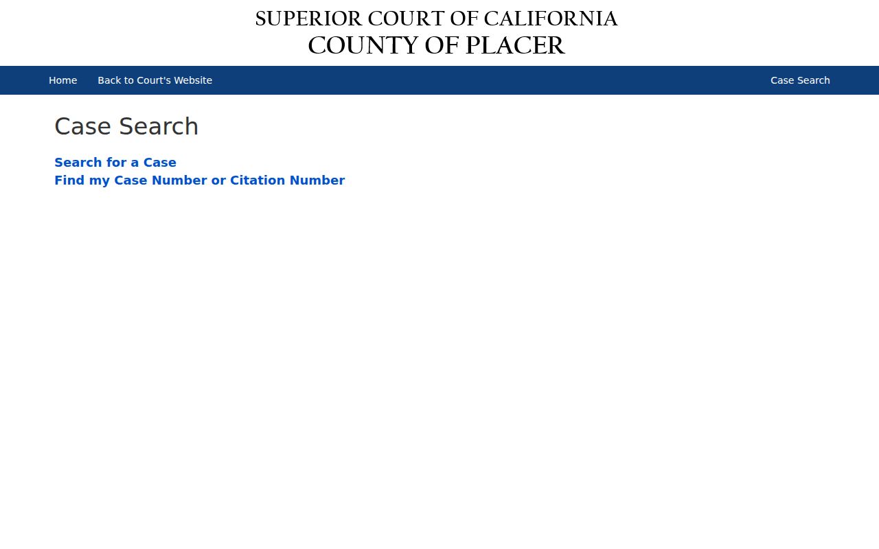 Rocklin people search through Placer Superior Court records